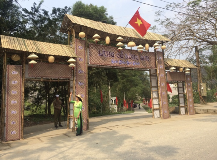 Vị trí làng cổ Đông Sơn 