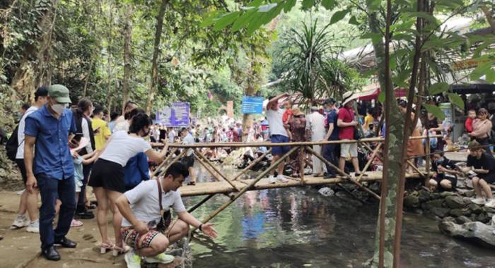Tham quan suối Cá thần tại Cẩm Lương